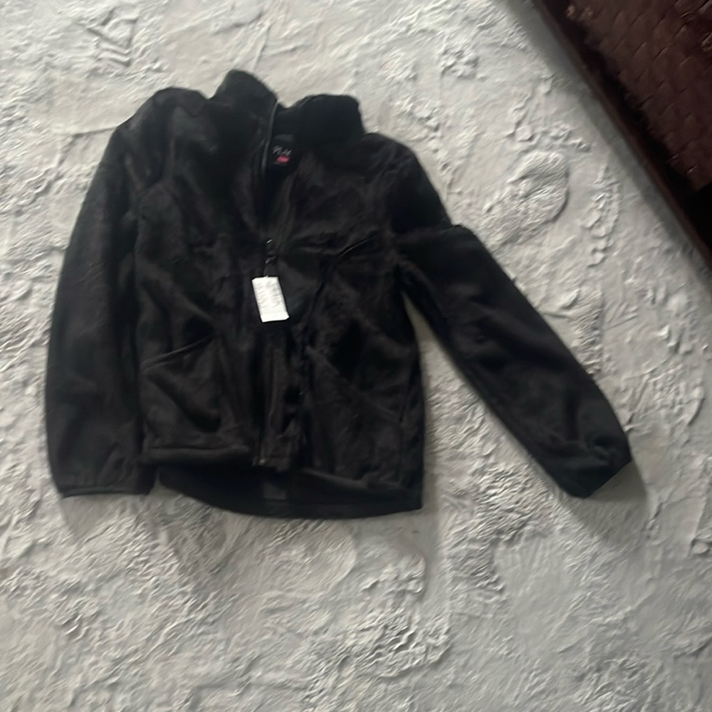 Faux fur zip up jacket